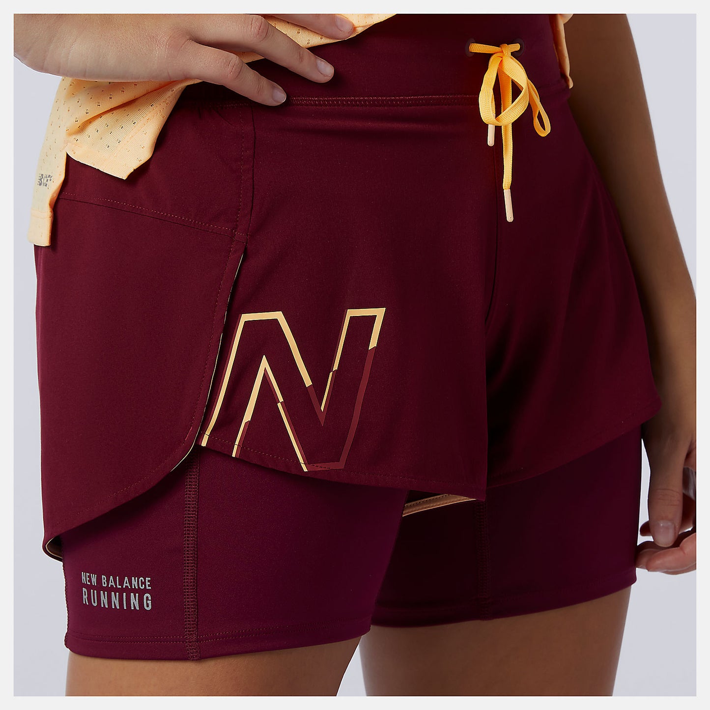 New Balance On Sale - Printed Impact Run 2 In 1 Short