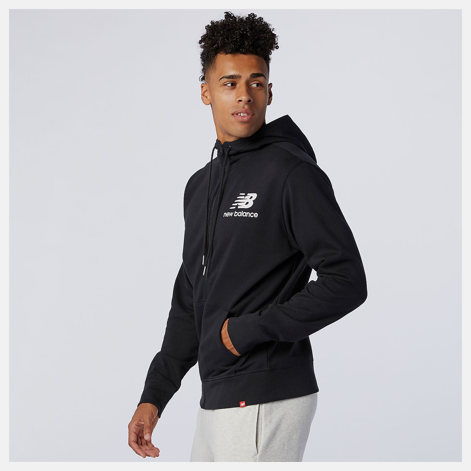 New Balance Hot sale - NB Essentials Stacked Full Zip Hoodie