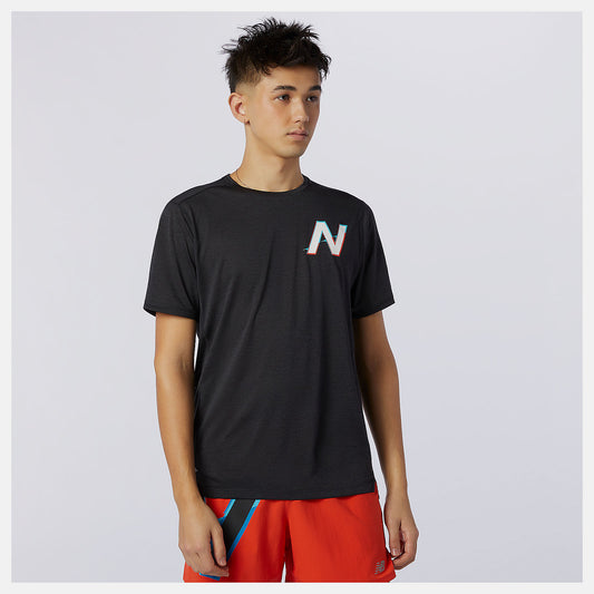 New Balance Online - Printed Impact Run Short Sleeve