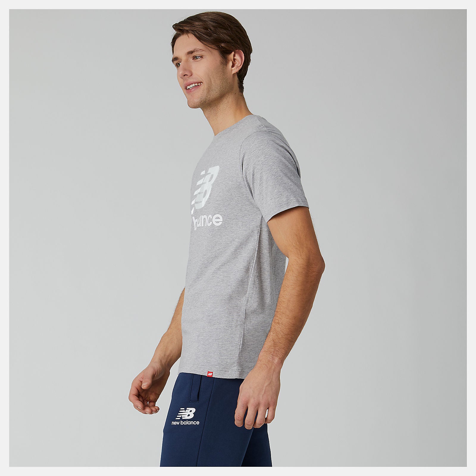 New Balance Hot sale - Essentials Stacked Logo Tee