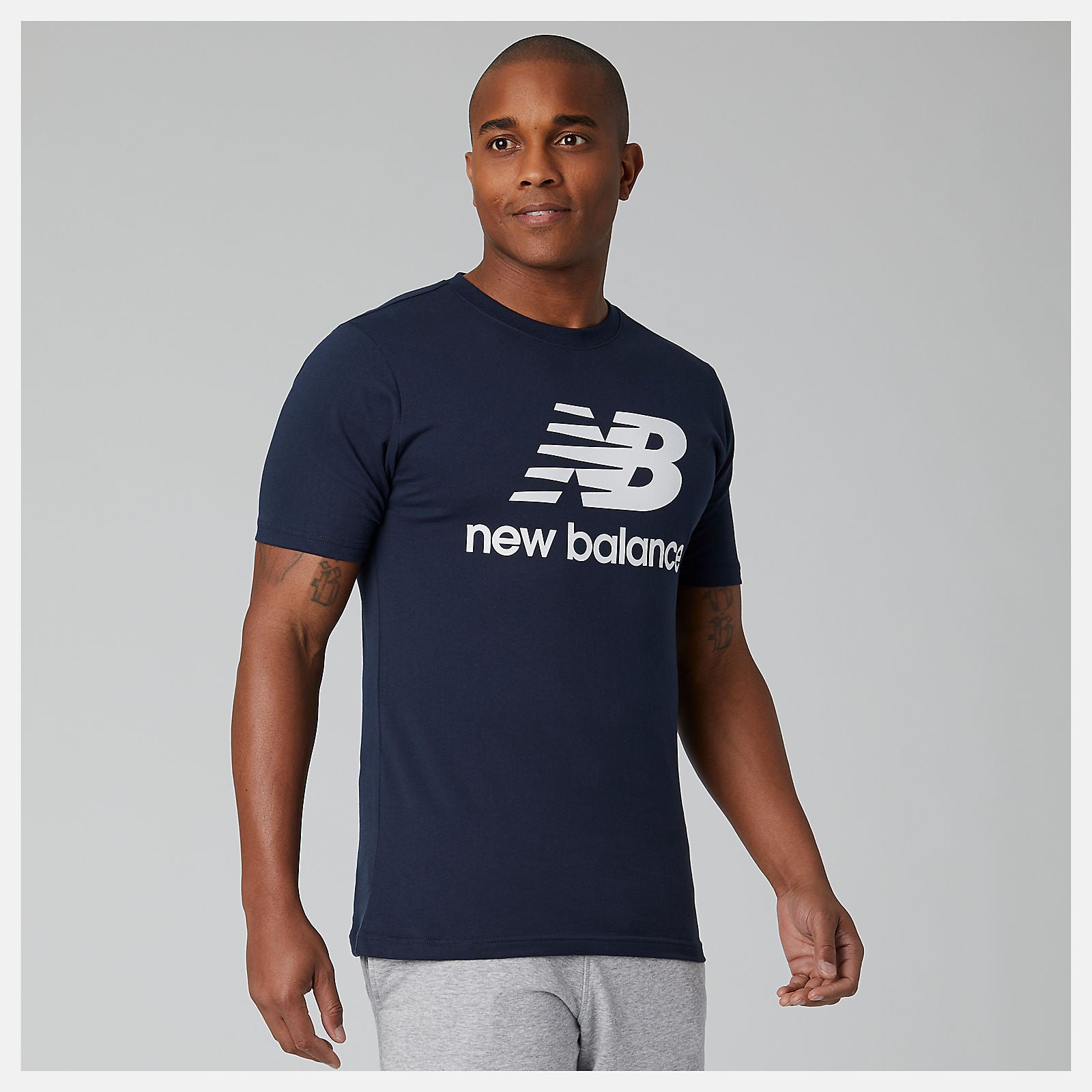 New Balance US - Essentials Stacked Logo Tee