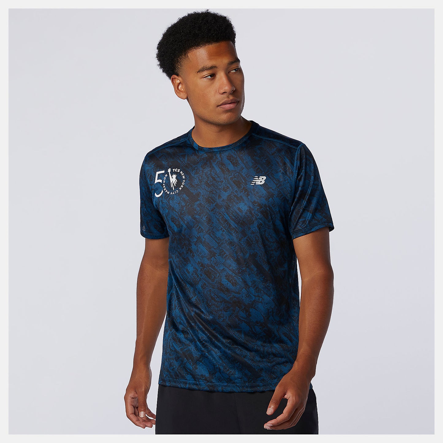 New Balance Sale - NYC Marathon Printed Impact Run Short Sleeve