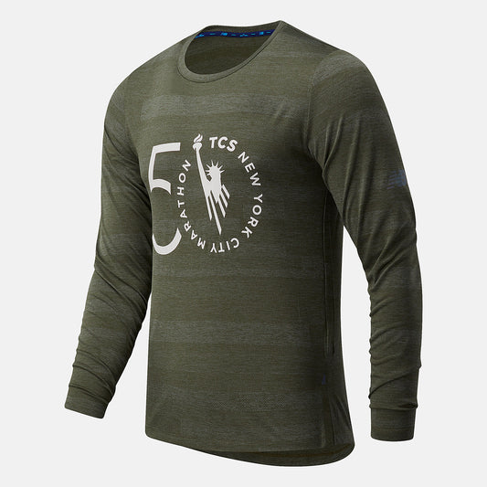 New Balance US - NYC Marathon Q Speed Fuel Jacquard Long Sleeve