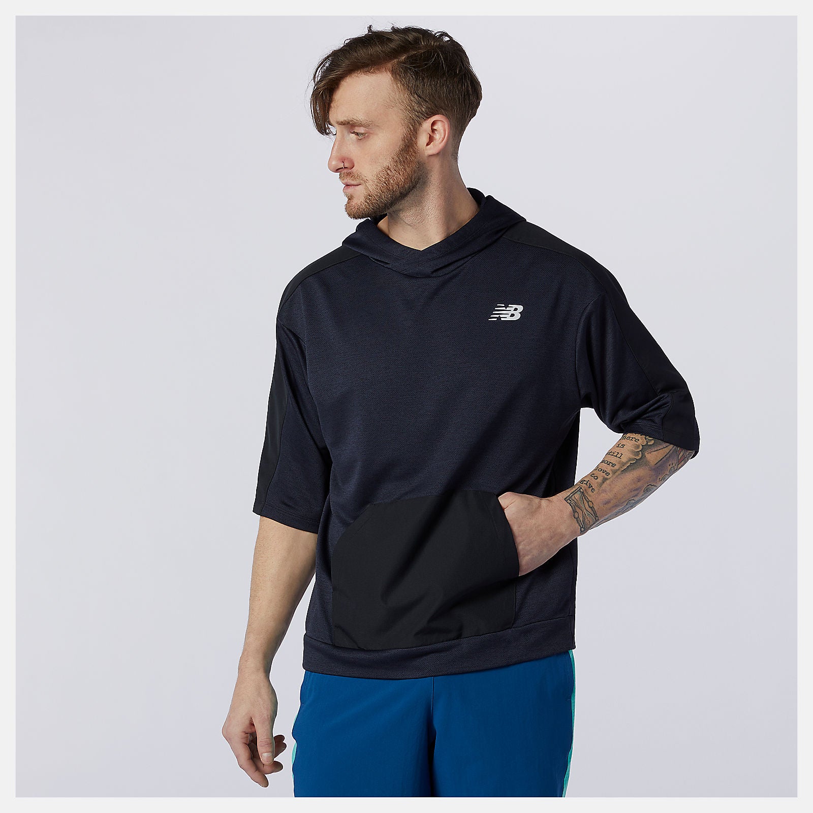 New Balance Hot sale - Tenacity Lightweight Knit Short Sleeve Hoodie