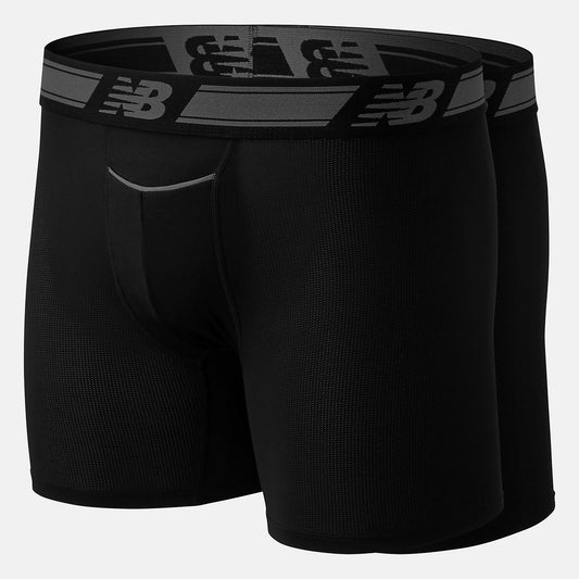 New Balance Online - Men Mesh 6 Inch Boxer Brief 2 Pack