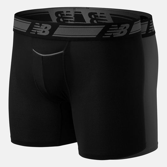 New Balance US - Men Mesh 6 Inch Boxer Brief 2 Pack