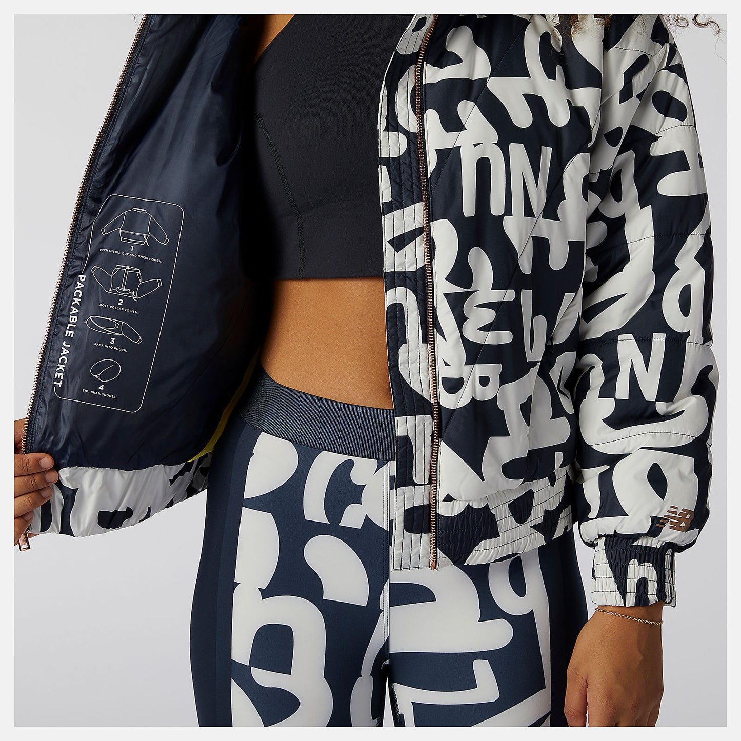 New Balance Outlet - Determination Packable Printed Quilted Jacket
