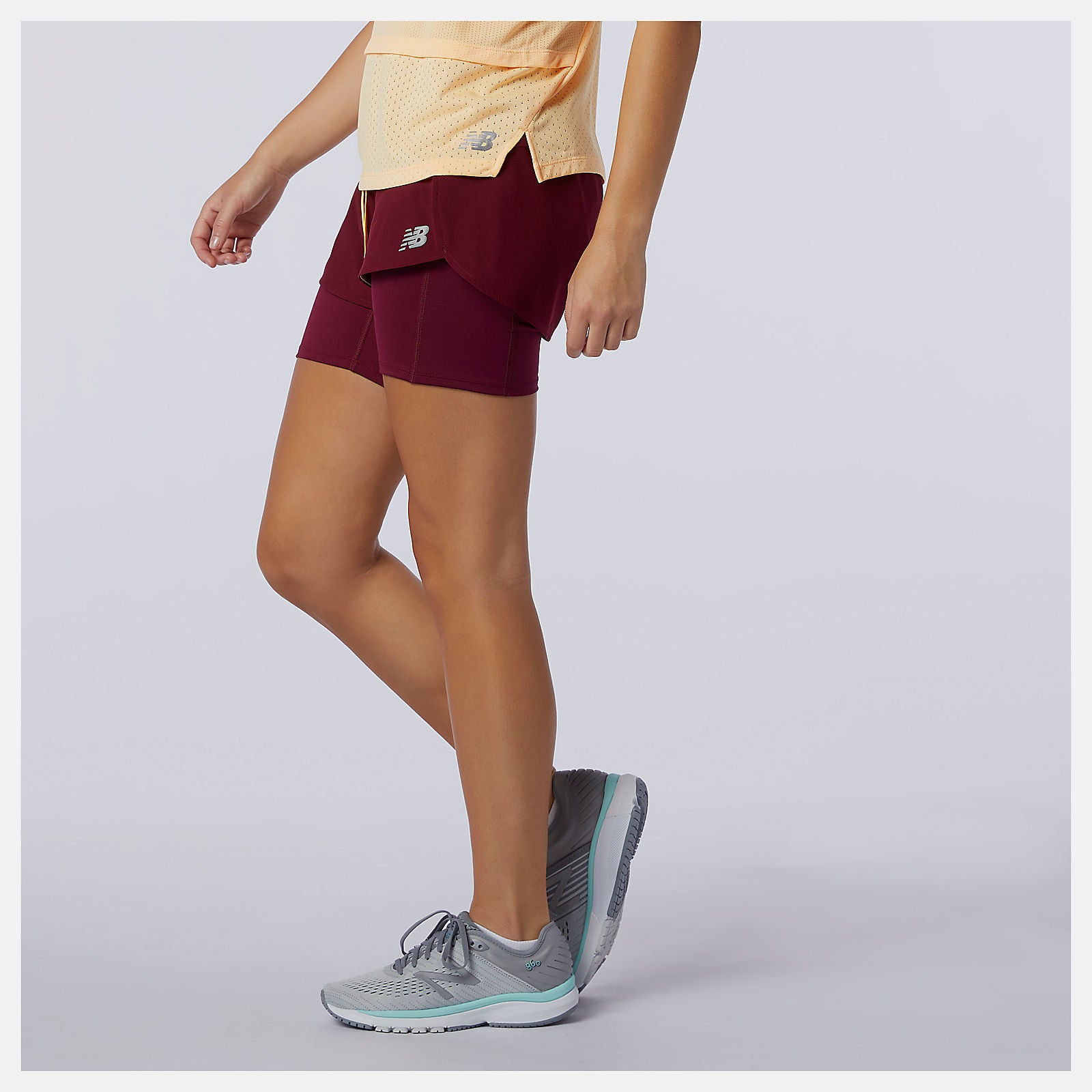 New Balance On Sale - Printed Impact Run 2 In 1 Short