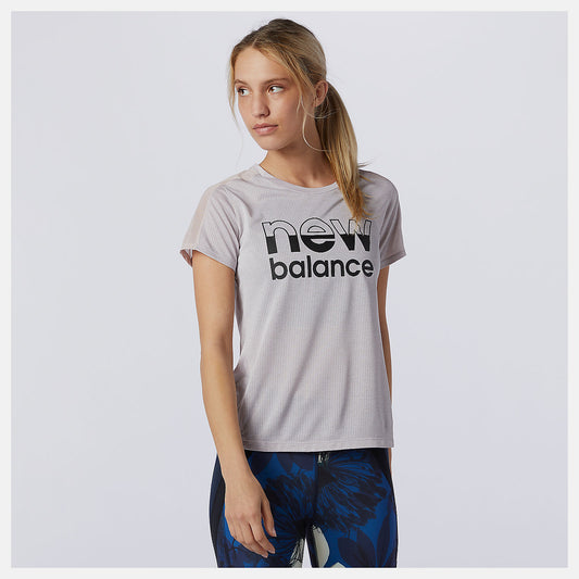 New Balance Discount - Printed Impact Run Short Sleeve