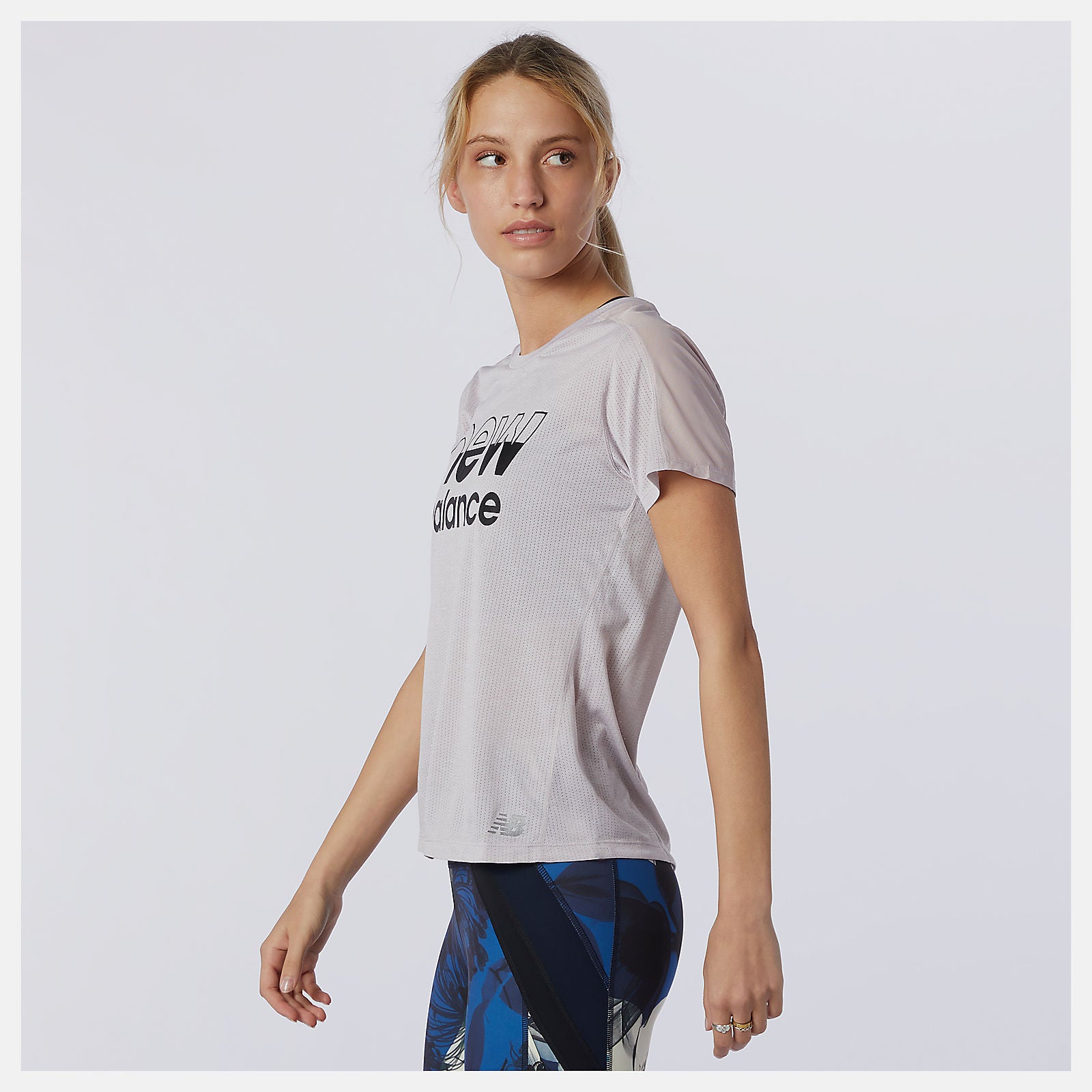 New Balance Discount - Printed Impact Run Short Sleeve