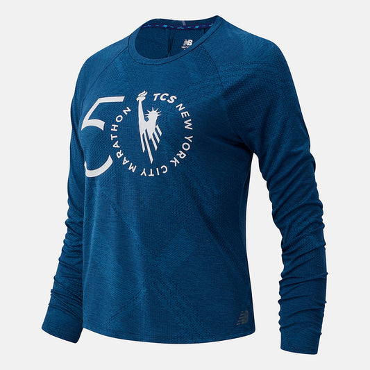 New Balance US - NYC Marathon Q Speed Fuel Jacquard Long Sleeve