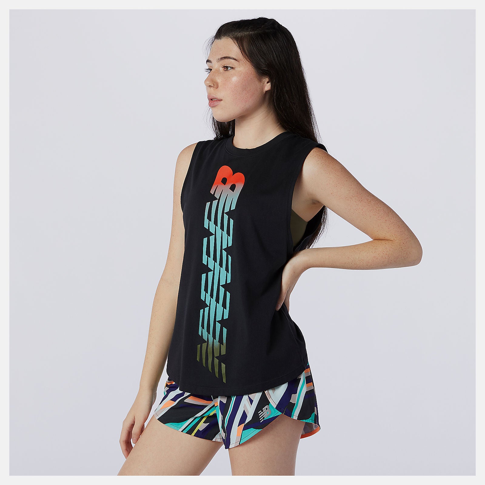 New Balance Hot sale - Relentless Cinched Back Graphic Tank