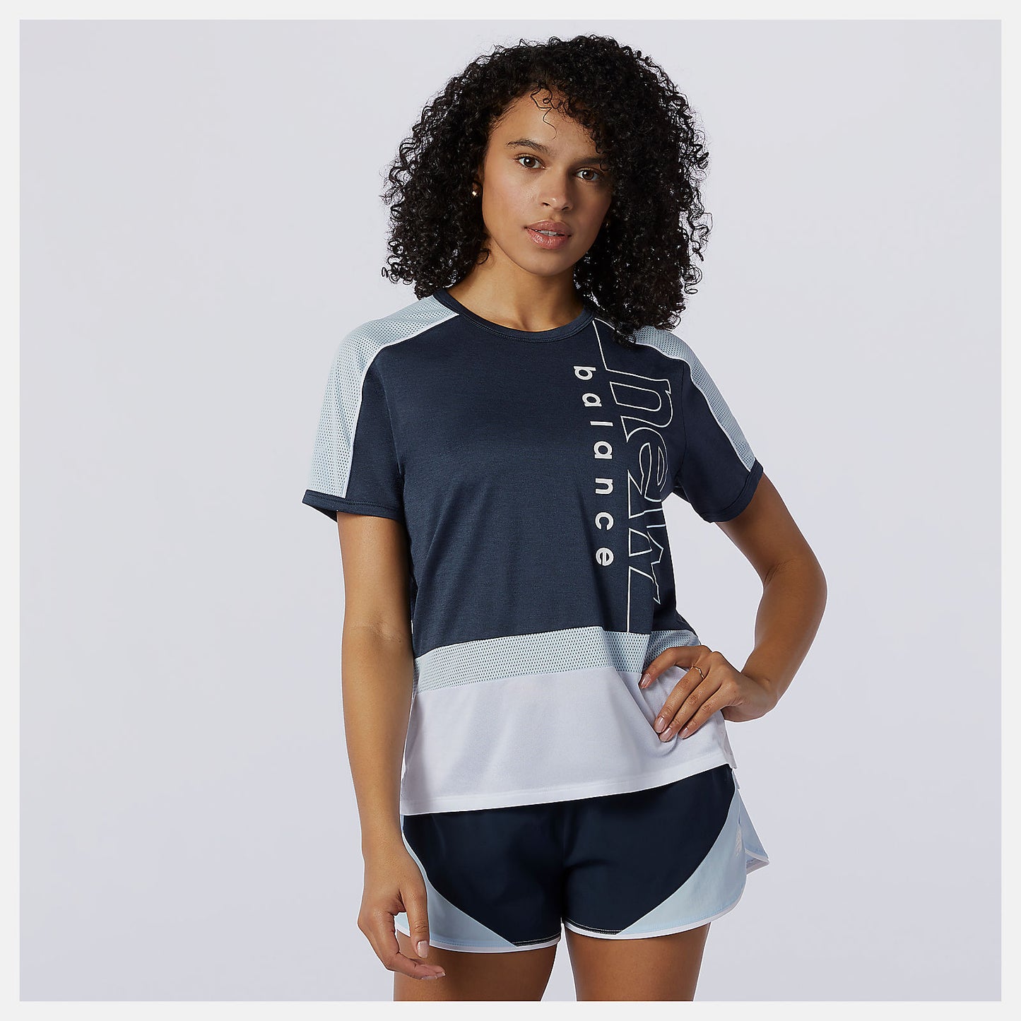 New Balance Discount - Printed Fast Flight Short Sleeve Top