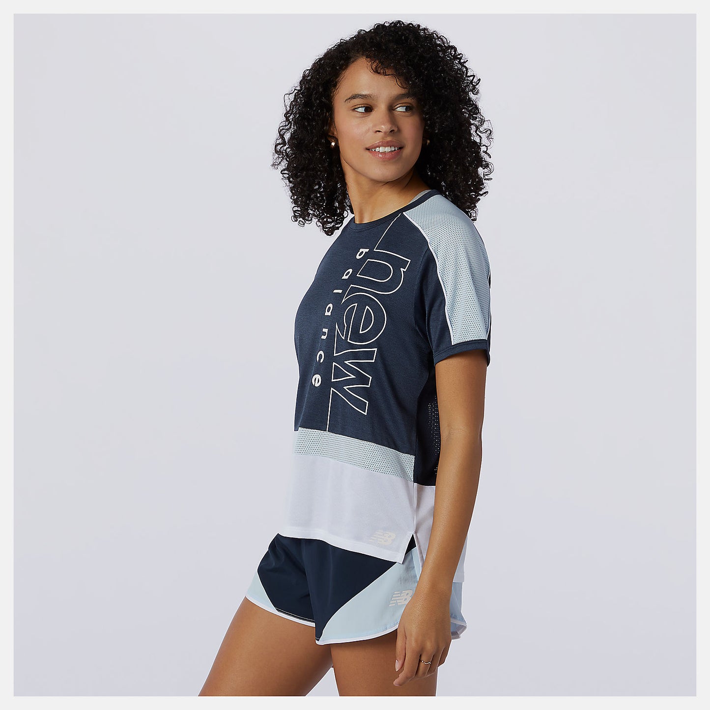 New Balance Discount - Printed Fast Flight Short Sleeve Top