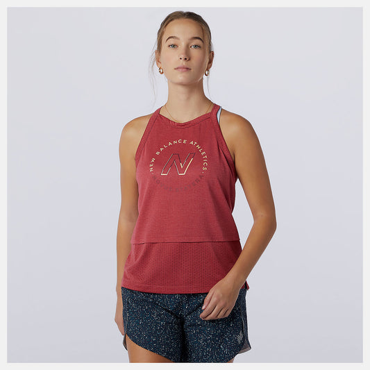 New Balance Sale - Printed Impact Run Hybrid Tank