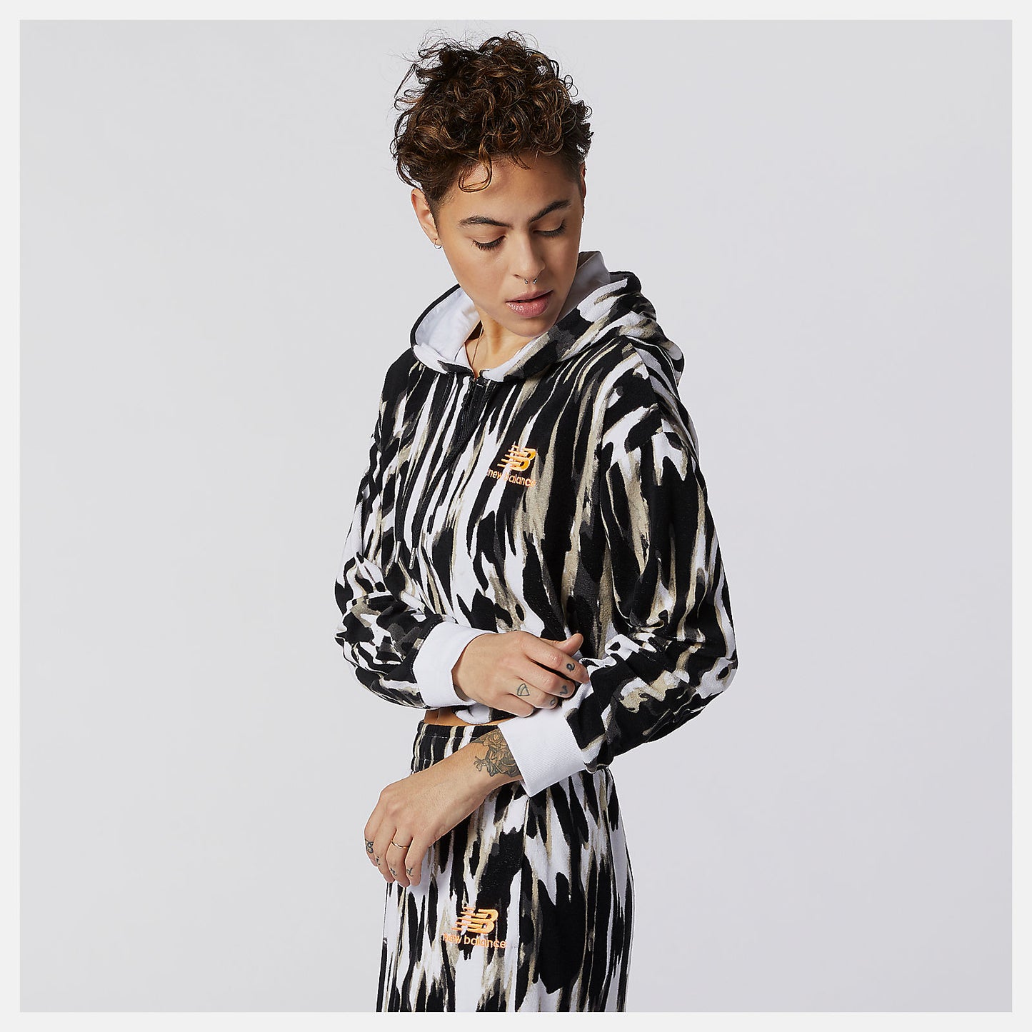 New Balance Outlet - NB Athletics Collide Printed Terry Hoodie