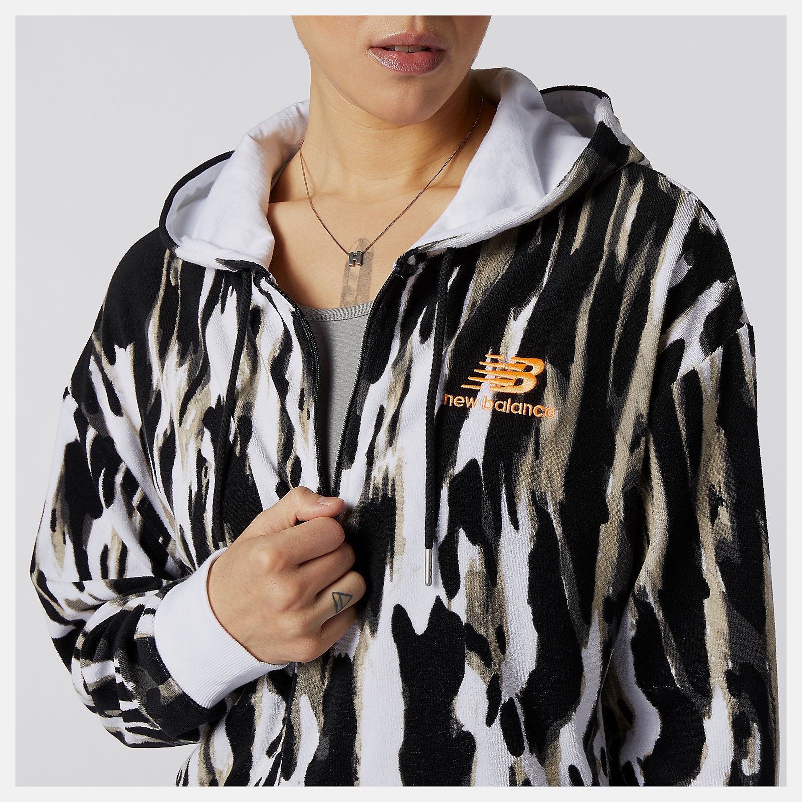 New Balance Outlet - NB Athletics Collide Printed Terry Hoodie