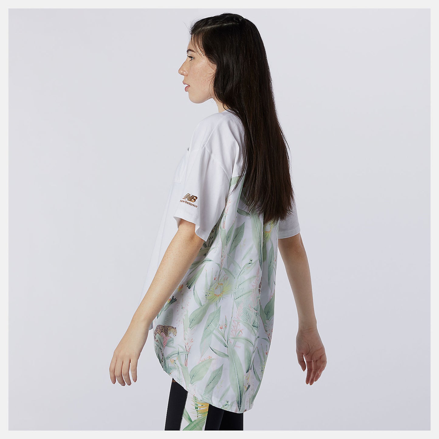 New Balance US - NB Essentials Botanical Knit Woven Mix Tee