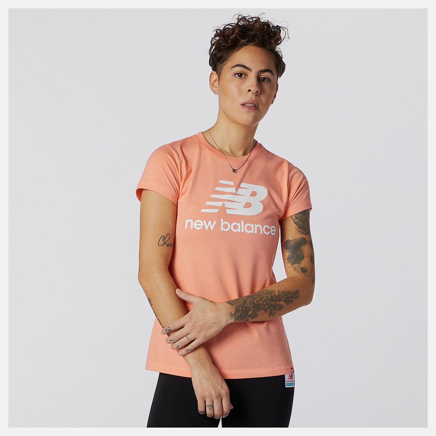 New Balance Hot sale - Essentials Stacked Logo Tee