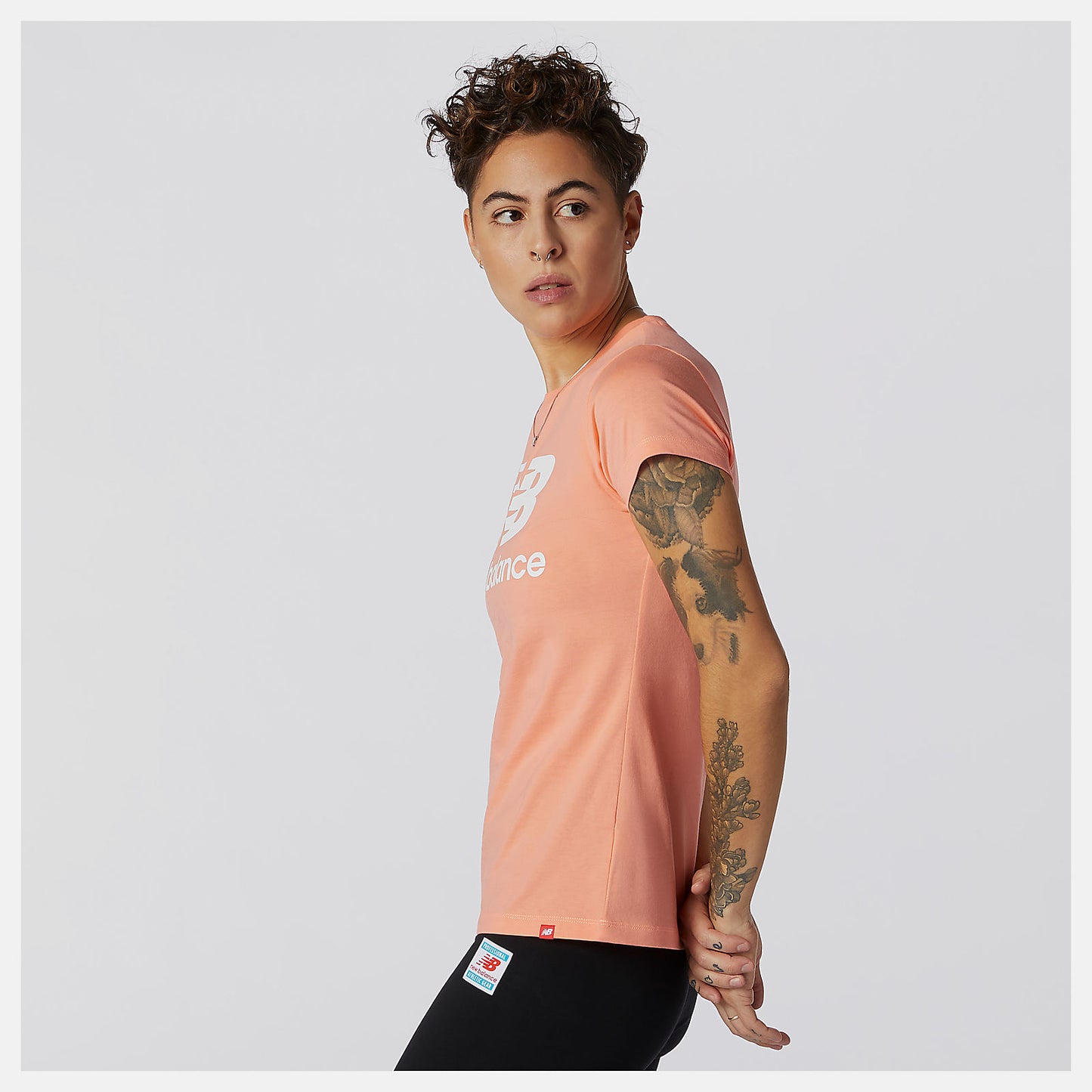 New Balance Hot sale - Essentials Stacked Logo Tee