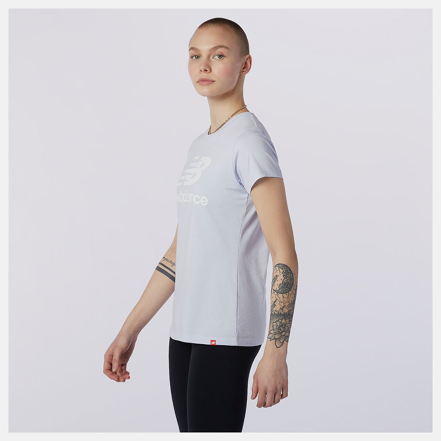 New Balance Sale - Essentials Stacked Logo Tee