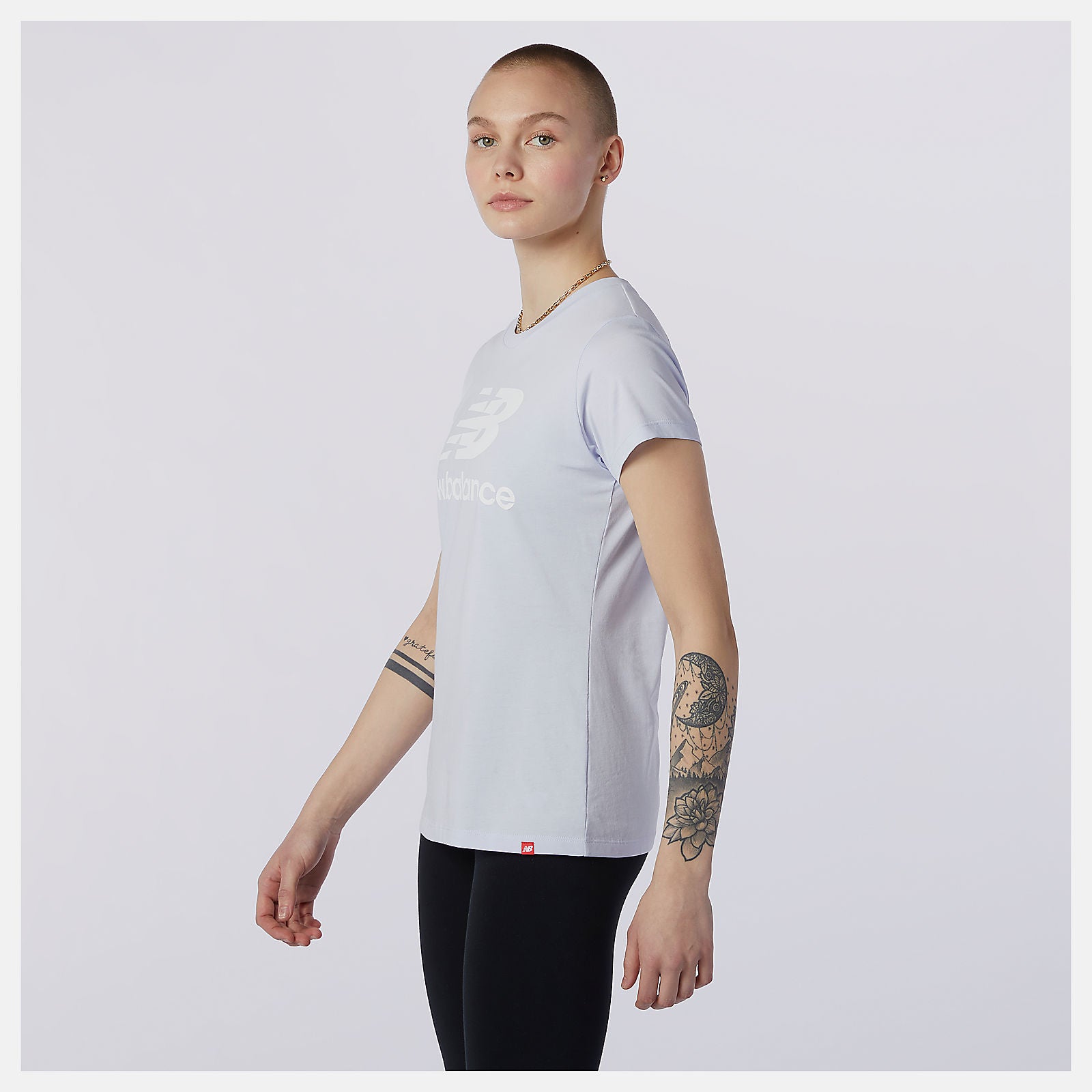 New Balance Sale - Essentials Stacked Logo Tee
